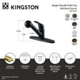 thumbnail image 4 of Kingston Brass KB701SP Single-Handle 1-or-3 Hole Deck Mount Pull-Out Sprayer Kitchen Faucet in Polished Chrome, 4 of 4