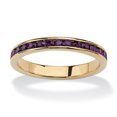 thumbnail image 1 of Simulated Birthstone Stackable Eternity Band in Gold-Plated, 1 of 5