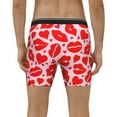 thumbnail image 2 of Men's Boxer Briefs, Lips Kiss Soft and Breathable Mens Underwear Boxer Briefs With Widen Waist, 2 of 5