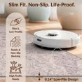 thumbnail image 6 of Design&I 2'x3' Washable Accent Rug Pet Friendly & Non-Slip Built-In Grip Purple Boho Abstract Watercolor Scroll Vintage Trellis Distressed for Kitchen, Station, 6 of 7