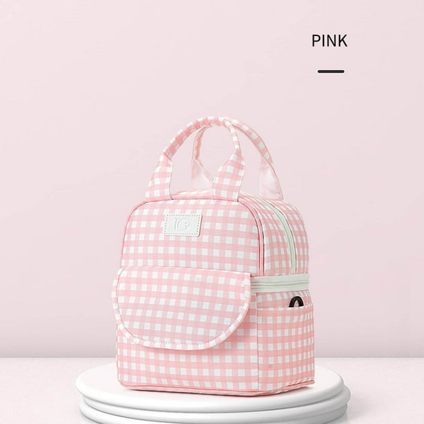Lonchera, Bento Boxes, Bolsa para mamá, Nuevo patrón a cuadros, Bolsa para leche trasera de moda, Botella de leche para exteriores, Bolsa térmica para picnic, Bolsa para almuerzo multiusos, Bolsa Bent