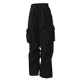 thumbnail image 5 of Baggy Cargo Pants for Men 2025 Elastic Waist Loose Drawstring Casual Parachute Pants with Pockets Streetwear Trousers, 5 of 8