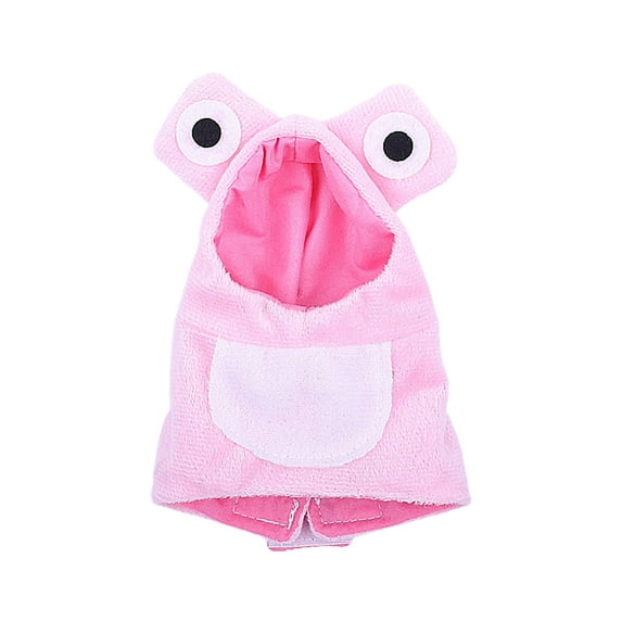 Mightlink Parrot Clothes Creative Frog Shaped Bird Costume Winter Warm Hooded Pet Accessory for Poultry Pet