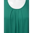 thumbnail image 3 of Doublju Women's Sleeveless Tank Ruched Cowl Neck Stretch Top Summer Shirts TEAL 2XL Plus Size, 3 of 5