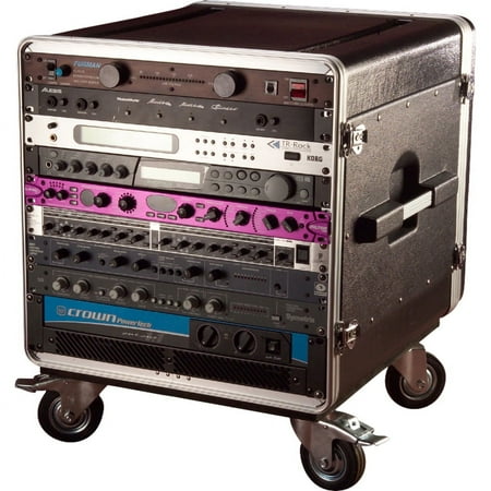 UPC: 0716408503912 | Gator Cases Lightweight ATA Molded Console 10U Rack Case with Heavy Duty Casters; 21 Rackable Depth – GRC-BASE-10