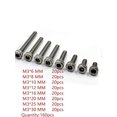 thumbnail image 1 of 160pc M3 Stainless Steel Screws Allen Hex Socket Head Screw Bolt Fastener M3*6mm/8mm/10mm/12mm/16mm/20mm/25mm/30mm, 1 of 2