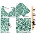 thumbnail image 6 of Fantaslook Summer Dresses for Women Casual Short Sleeve V Neck Babydoll Dress Fashion Vacation Mini Dress with Pockets, 6 of 8