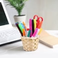 thumbnail image 3 of BESTONZON 6Pcs Handwoven Wood Woven Storage Basket Light Brown Desktop Organizer for Home Storage, 3 of 5