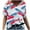 Red, variant on IROINNID 4th of July T-Shirt For Women Fashion Casual Summer Tops V-Neck July 4th Women Tops USA July 4th