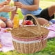 thumbnail image 3 of Cesta de picnic de mimbre con tapa y asa Cesta de almacenamiento resistente Cesta de almacenamiento de mimbre Grande, 3 of 9