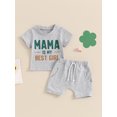 thumbnail image 3 of Suagox Toddler Boys 2Pcs Clothes Set Summer Outfits Letter Print Short Sleeve T-Shirts Tops Elastic Waist Shorts  for 0-24 Months and 2-3 Years Old Baby, 3 of 10