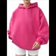 thumbnail image 1 of Sudadera Holgada de Larga con Capucha para Mujer, Estilo Informal, para Otoño e Invierno. Vino Tinto M, 1 of 8