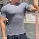 thumbnail image 5 of pstuiky Camisas de manga corta para hombre, Blusas y camisas de cuello redondo de manga corta informales de color liso para hombre camisetas de hombre xl, 5 of 6