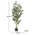 thumbnail image 4 of Gzxs 4.9ft Artificial Tree, Potted Faux Laurel Trees for Home Christmas Decor Living Room Outdoor Balcony House Office, 4 of 6