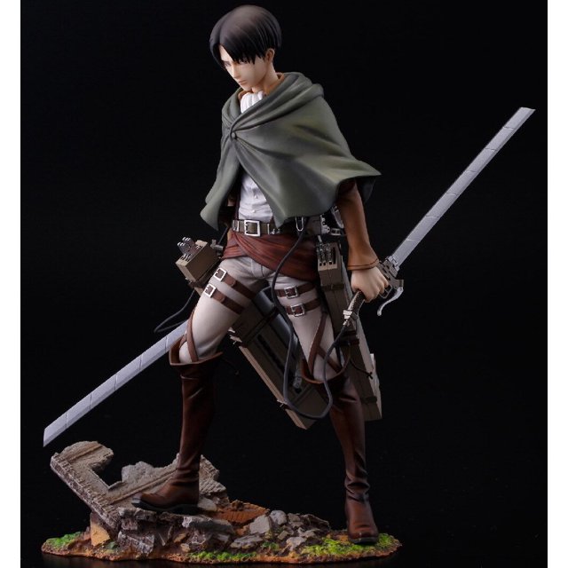 Ataque a Titan Levi Ackerman de pie PVC colección de figuras de acción juguetes para niños muñeca de 20cm zhangyuxiang LED