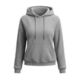 thumbnail image 4 of Maplenight Waffle Hoodies for Women Drawstring Long Sleeve Pullover Sweatshirt Top Fall Casual Hoodies with Pocket, 4 of 4