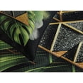 thumbnail image 4 of Ambesonne Monstera Quilted Bedspread Set 3 Pcs, Abstract Boho Mystery Art, King Size, Fern Green Pale Brown, 4 of 5