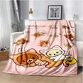 thumbnail image 5 of Cartoon Rilakkuma Anime Girls Throws Blanket for Baby Hiking Picnic Bed Super Soft Cute kawaii Flannel Blanket birthday gift, 5 of 10