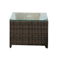 thumbnail image 4 of 3-Piece Outdoor Chaise Lounge Chair, Brown Wicker Rattan Adjustable Patio Lounge Chair and Table, 4 of 10