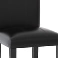 thumbnail image 3 of Wooden Side Chair With Padded Leatherette Seat And Back, Black, Set of 2, 3 of 3