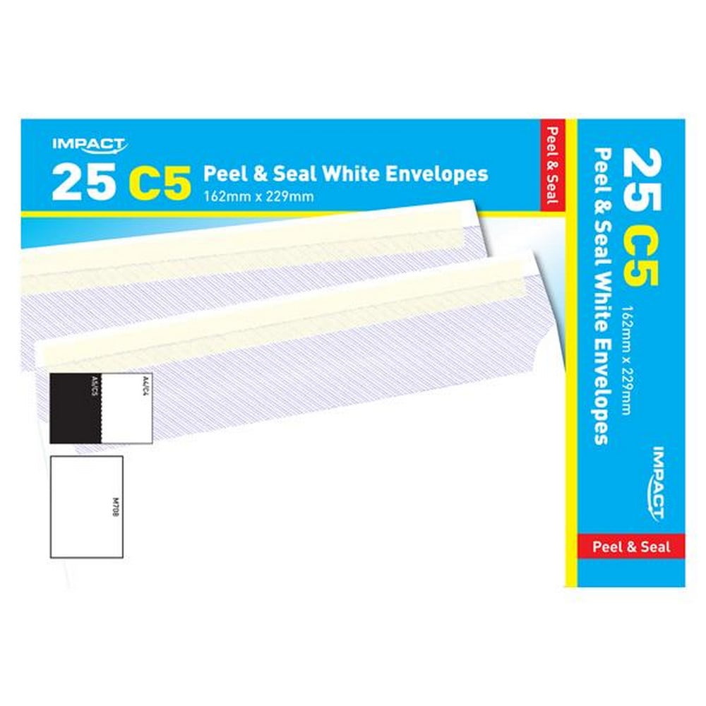 Premium Envelopes C5 229mm x 162mm Peel and Seal NEW 25 pack 