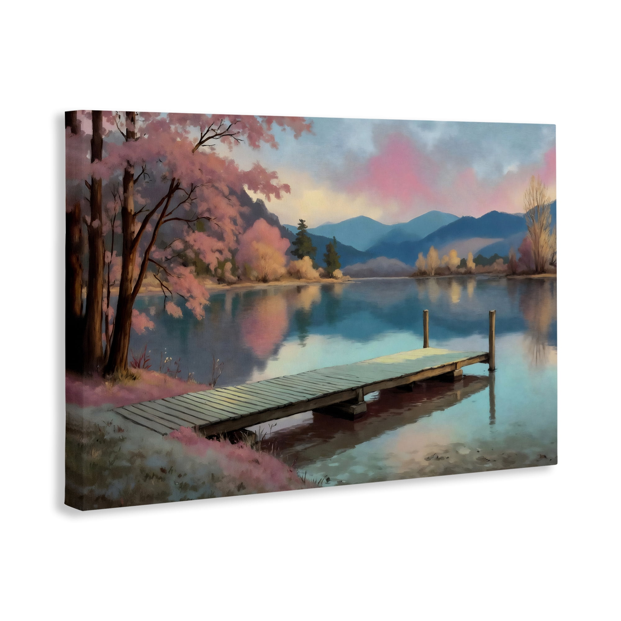 Stupell Industries Pink Dock at Sunset Canvas Wall Art, design by Creative Studio