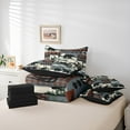 thumbnail image 6 of Feelyou Bear Animal Print Twin Bedding Sets 7-Piece, Blue Patchwork Buffalo Bedding Comforter Set, Rustic Farmhouse Reversible Sheet Sets, Microfiber Bedroom Decor, 6 of 8