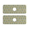 thumbnail image 7 of Yayeee Faucet Mat for Kitchen Sink 14.7" Diatomite Long Splash Guard Pad, Green Stripe Flowers, 2 Pack, 7 of 7