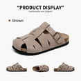 thumbnail image 6 of New Cork Clogs Fisherman Sandals for Women – Suede Slip On Closed Toe Womens Clogs with Memory Foam Cork Footbed and Arch Support Men Slippers, 6 of 6