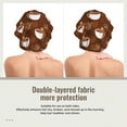 thumbnail image 2 of Rateoe Cute Sloths Bear Relaxing In Coffee Cup Pattern Silk Satin Hair Bonnet for Sleeping, Adjustable Sleep Cap Turban for Women , Curly Straight Hair Long Large Braid, 2 of 6
