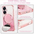 thumbnail image 4 of Magnetic Case for Realme C55 Stand Cover with Makeup Mirror Kickstand Case Slim Silicone TPU Phone Cover with Realme C55 Shell Shockproof for Women Man Protective Case for Realme C55, 4 of 7
