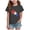 A122-Blue, variant on Girls T-Shirt 2-14 Years American Flag Patriotic Print 4th of July Independence Day Outfit Casual Summer Tee Soft Versatile Classic Modern Cute(9-10Years,A122-Blue)