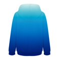 thumbnail image 3 of Women's Oversized Gradient Color Drawstring Hooded Sweatshirt with Pocket, Soft Breathable Long Sleeve Pullover Top for Casual Streetwear,Loungewear Comfort,Daily Wear and Outdoor Activities Blue L, 3 of 4