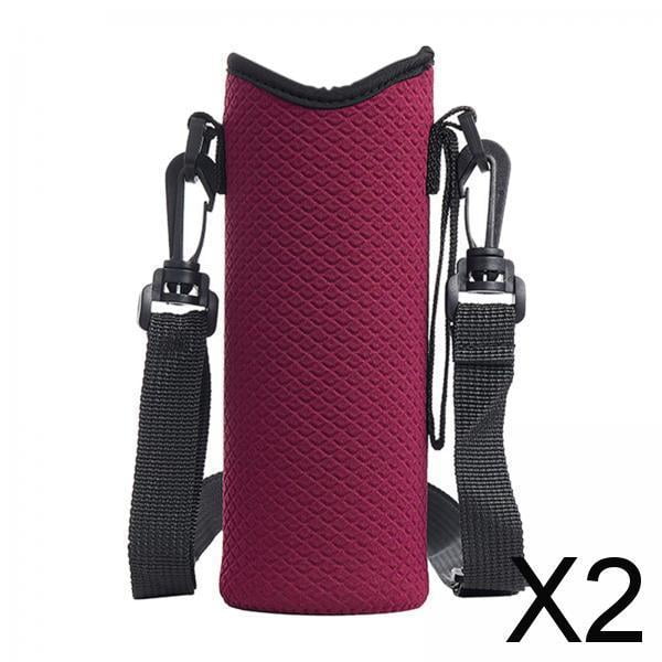 2 portabotellas para exteriores con correa ajustable, color rojo 2 piezas