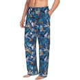 thumbnail image 6 of Logiee Hawaiian Style Print Pajama Pants for Men,Men’s Pajama Bottoms,Mens PJ Pants with Pockets & Button Fly-Small, 6 of 6