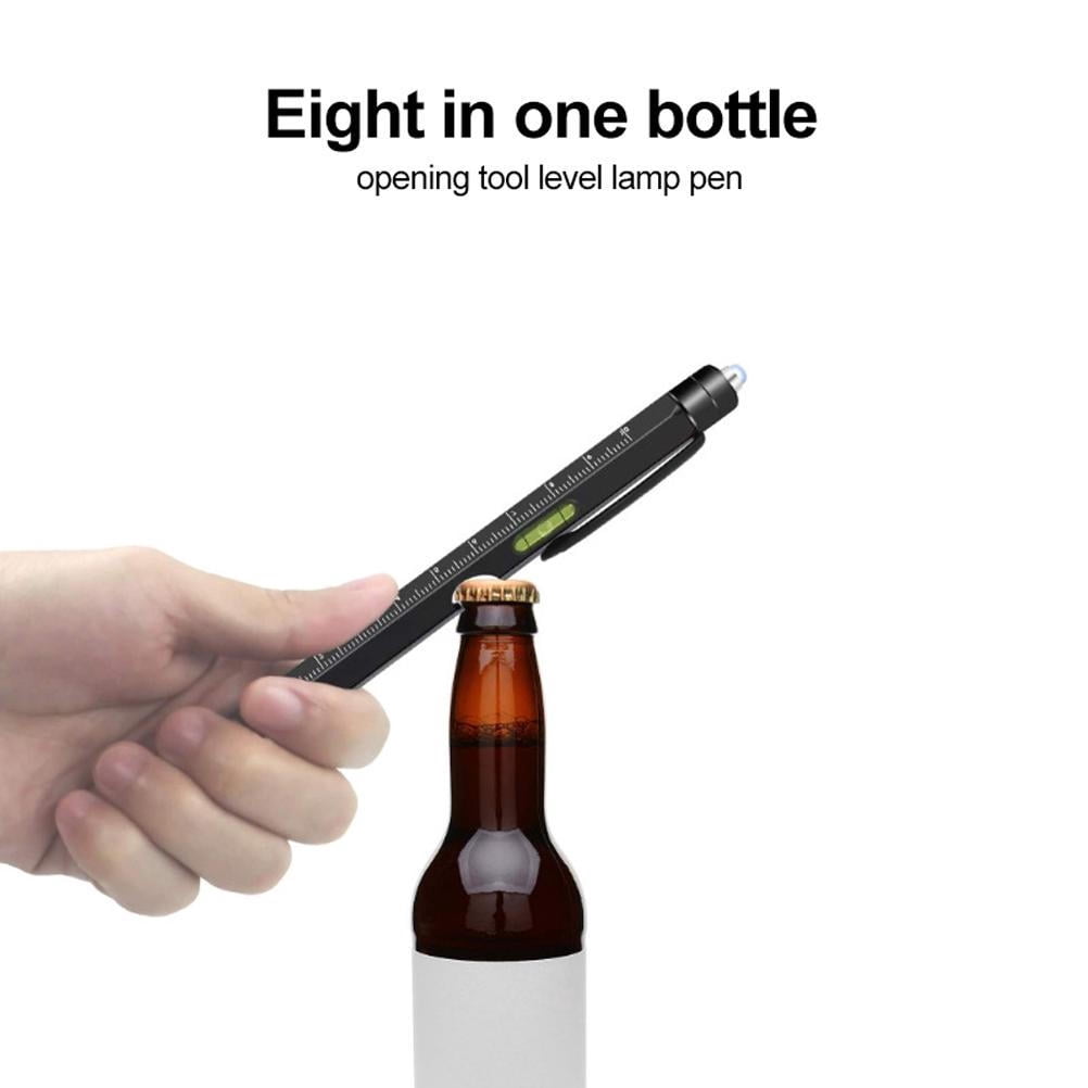 Multitool Pen Set LED Light Touchscreen Stylus Ruler Level Bottle Opener Screwdriver Ballpoint Pen Christmas Gifts for Men Husband Dad
