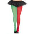 thumbnail image 1 of 748Q-RED-KELLYGREEN Collants Opaques Grande Taille, Rouge & Vert Kelly, 1 of 1