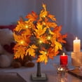 thumbnail image 7 of Dazzle Bright 24 Inch Lighted Thanksgiving Fall Maple Tree Decor, 24 LED Battery Operated Decorations Artificial Tree with Timer for Indoor Home Room Holiday Xmas Party, 7 of 7