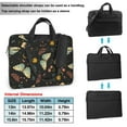thumbnail image 2 of ZICANCN Laptop Case 13 inch, Moths Leaves Seamless Floral Work Shoulder Messenger Business Bag for Women and Men, 2 of 7