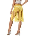 thumbnail image 3 of INSPIRE CHIC Women's Crochet Sexy Summer Beach Swimsuit Tassel Cover-Up Skirt S Amarillo, 3 of 5