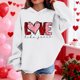 thumbnail image 4 of Sudadera con capucha y estampado de corazón de San Valentín, sudadera de manga larga para niños y niñas, chaqueta para niñas de talla mediana y grande., 4 of 7