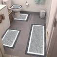 thumbnail image 6 of Dvumao 4-Piece Bathroom Rug Set – Plush Bath Mats with Non-Slip Backing, Includes U-Shaped Toilet Mat, 2 Floor Rugs & Lid Cover, 6 of 7