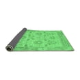 thumbnail image 2 of Ahgly Company Indoor Round Abstract Emerald Green Modern Area Rugs, 5' Round, 2 of 4