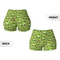 thumbnail image 5 of Picia Cute Green Frog Printed Workout Shorts for Women Seamless Scrunch Butt Lifting High Waisted Yoga Gym Booty Running Moisture-wicking Short Pants-XX-Large, 5 of 9