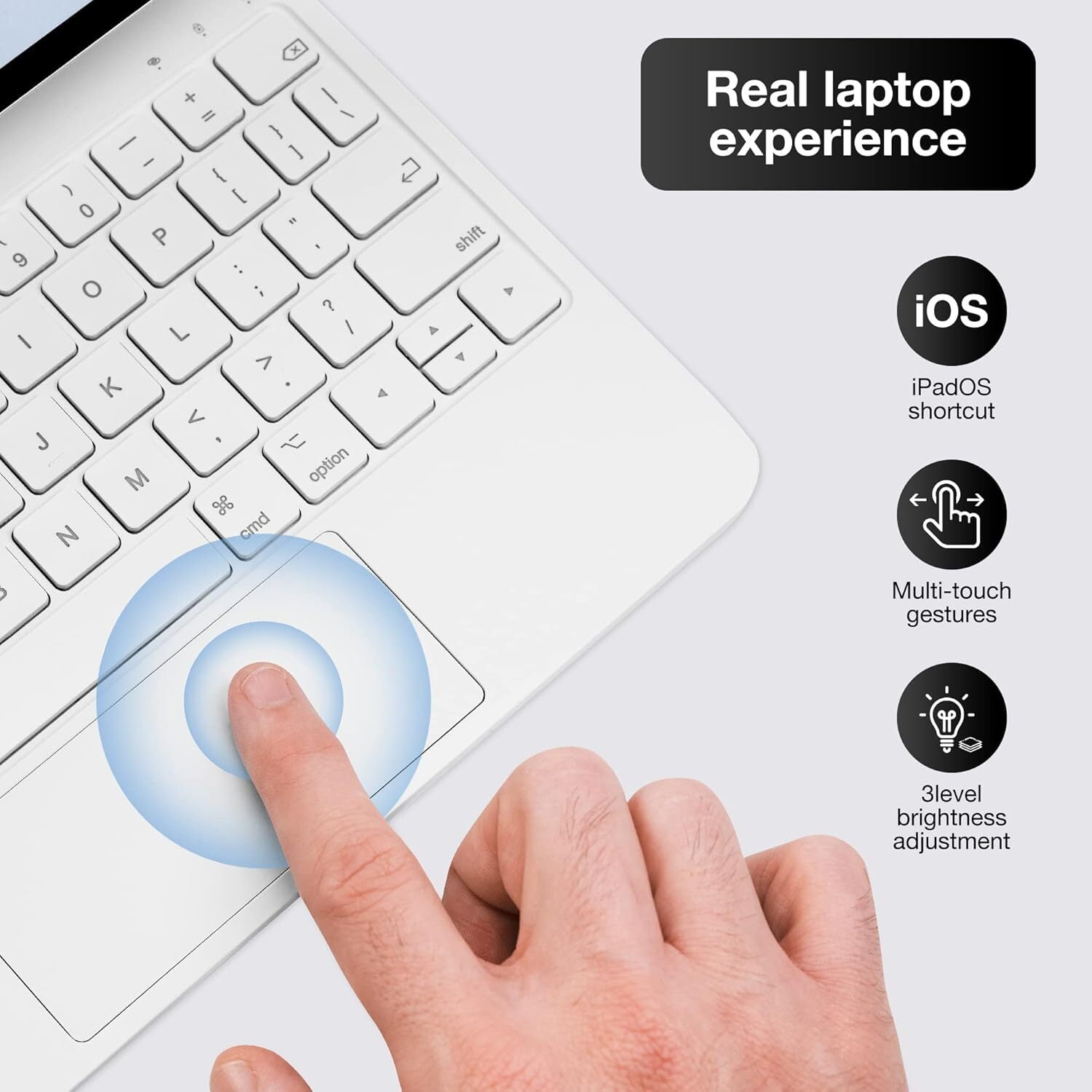Magic Keyboard Case for iPad Pro 11-inch 2024 (M4) and iPad Pro 11-inch 2025 (M5) - Magnetic Keyboard with Multi-Touch Trackpad, Backlit, Lightweight - White