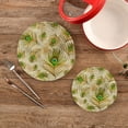 thumbnail image 2 of SKYSONIC Peacock Feather Green Pot Holders Trivets, 2 Pcs Heat Resistant Trivets,Vintage Cotton Thread Weave Mats for Hot Pads Pans Pot Bowl Teapot for Kitchen Decor, 2 of 7
