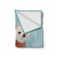 thumbnail image 2 of Chihuahua Soft Flannel Fleece Throw Blanket, Studio Portrait of Puppy with Clothes, Cozy Plush for Indoor and Outdoor Use, 60" x 80", Baby Blue Dark Salmon, by Ambesonne, 2 of 6