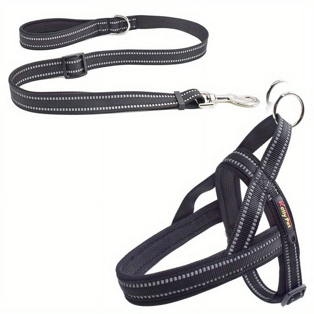 Stylish and Comfortable Dog Harness and Leash Set - Perfect for Everyday Walks!