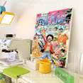 thumbnail image 3 of Pósteres de anime O-One P-Piece, impresiones adhesivas en papel blanco, ilustraciones, decoración de habitaciones kawaii, 3 of 5
