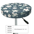 thumbnail image 4 of Kll Blue Flower Round Bar Chair Cushion Cover 14 Inch,Bar Stool Protector With Elastic, Soft Washable, 4 of 7